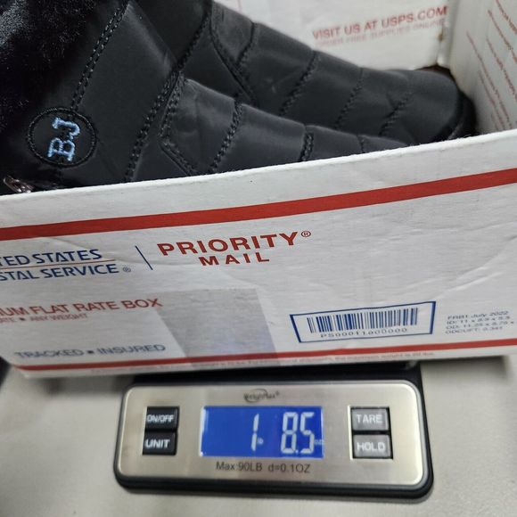 BJ Womens Slip On Zipper Quilted Boots US Size 41 Black - Picture 12 of 12